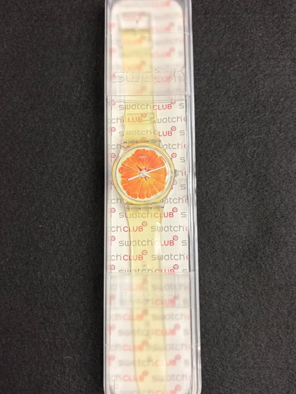 Swatch Vitamine Boost SUOK115 Orange Slice Watch 2015 Box Swiss
